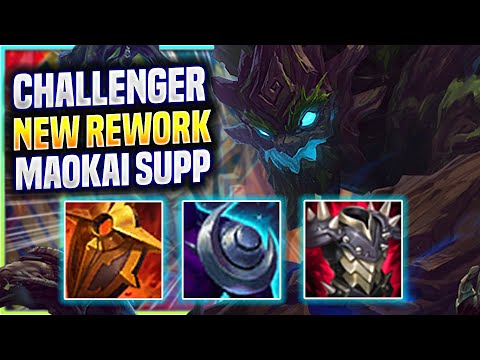 LEARN HOW TO PLAY MAOKAI SUPPORT LIKE A PRO! - Korean Challenger Plays Maokai Support vs Swain! |