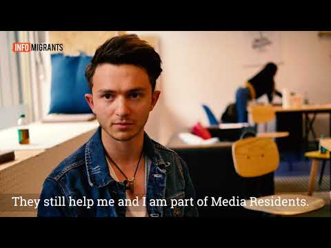 Omid, 19, is a refugee from Afghanistan and takes part in Media Residents trainings