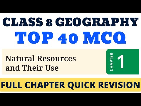 Top 40 MCQ Class 8 NATURAL RESOURCES & THEIR USE // New NCERT Class 8 MCQ