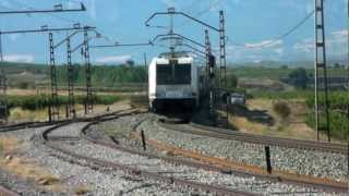 preview picture of video '253-054 Renfe Mercancias a cargo del Teco Bilbao-Zaragoza cerca de Cenicero (La Rioja)'