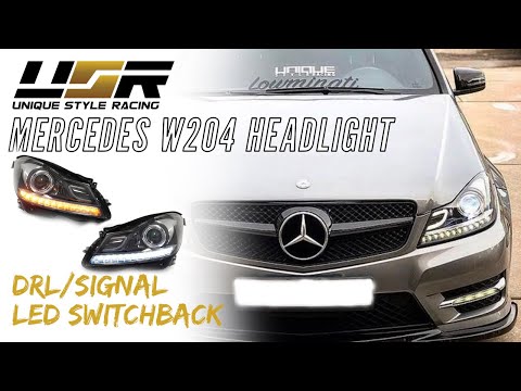 12-14 Mercedes Benz C Class W204 / Switchback Projector Headlight