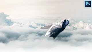 Whale in Clouds Photoshop Manipulation - Tutorial