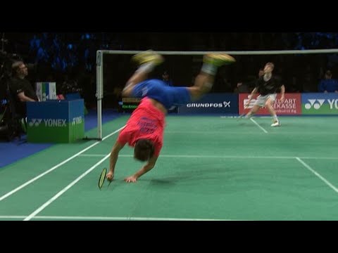Badminton Cartwheel - David Kim vs Anders Antonsen National Championship 2017