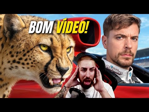 Possessivo reage a MR BEAST - O carro mais rápido do mundo VS um guepardo!