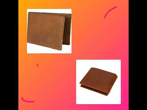 Single fold leather wallet