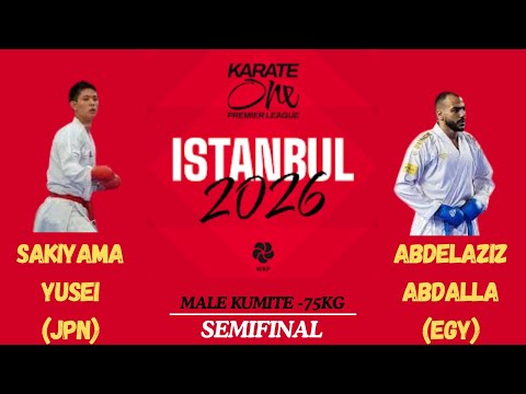 SAKIYAMA (JPN) vs ABDELAZIZ (EGY) | Male kumite -75 kg semifinal | Karate1 Premier League Istanbul