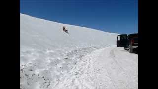 Daredevil Shovel Ride of Death down a dune at White Sands