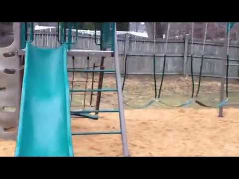 Lifetime Double Slide Deluxe Swingset Paradise Installed