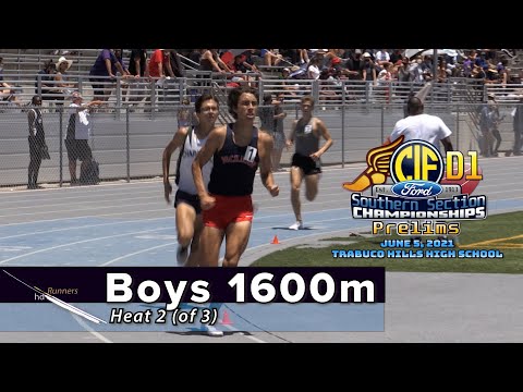 2021 TF - CIF-ss Prelims (D1) - 1600 Meters (Boys, Heat 2 [of 3])