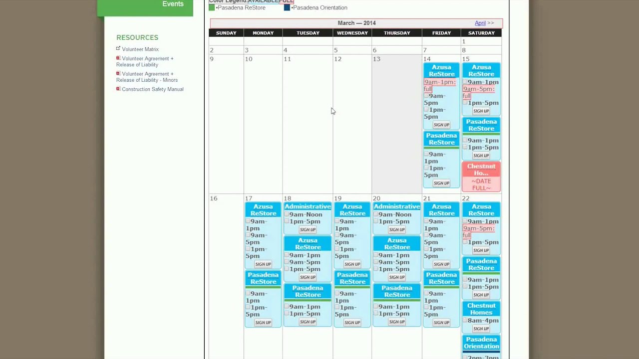 Volunteer Matrix Tutorial