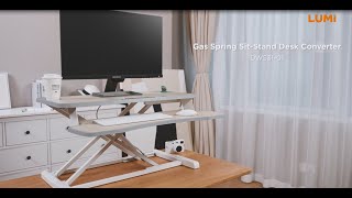 Gas Spring Sit-Stand Desk Converter -DWS31-01