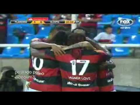Lances e gols Flamengo 3 x 3 Olimpia - Copa Libertadores da America 2012  15/03/2012