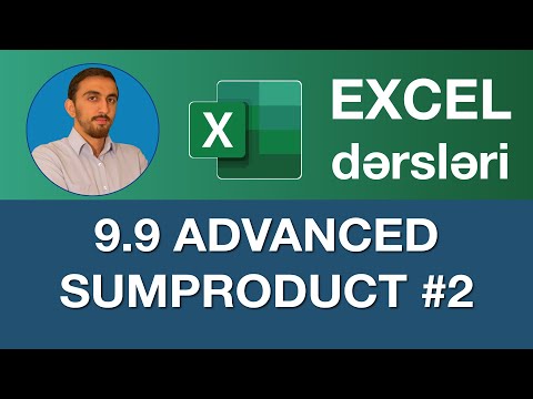 Excel dərsləri - 9.9 Exceldə ADVANCED SUMPRODUCT #2 I Yuxarı səviyyə Excel dərsləri
