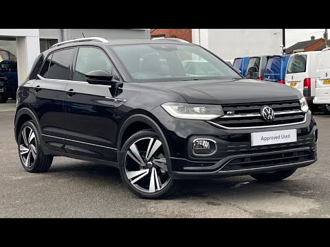 Approved Used Volkswagen T-Cross R-Line 1.0 TSI 115PS in Deep Black | KM23PXS | Wrexham Volkswagen