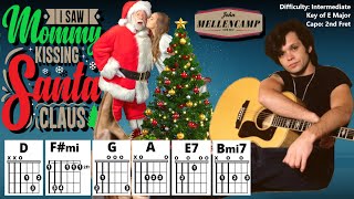 How to Play I SAW MOMMY KISSING SANTA CLAUS John Mellencamp (Capo 2) | Intermediate Guitar PlayAlong
