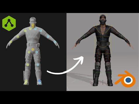 How to rig character with Accu rig and blender