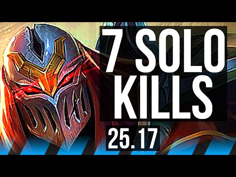 ZED vs VLADIMIR (MID) | 7 solo kills, Legendary | KR Diamond | 25.17