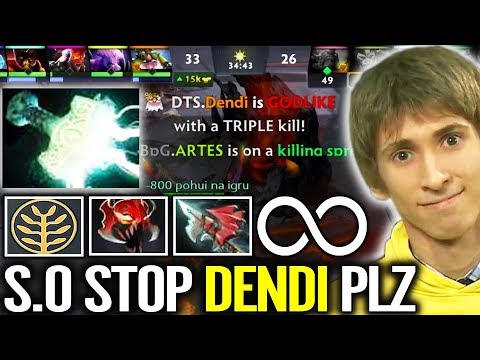 Dendi RAIDBOSS SNIPER with Machine Gun Build EPIC Pro Carry with Mjollnir Most Fun Dota 2 Gameplay