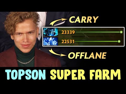 Playing Mid even on Offlane — SUPER FARMED Topson Position 3 AA