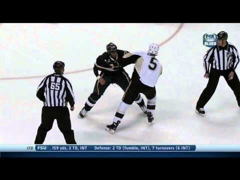 Ryan Reaves vs Deryk Engelland fight Pittsburgh Penguins vs St. Louis Blues 11/9/13 NHL Hockey.