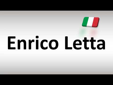 How to Pronounce Enrico Letta