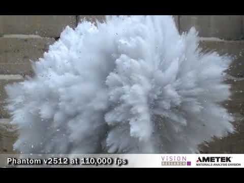 Phantom v2512 Ultrahigh-Speed Camera - Water Tube Blast Testing with Detonation Wave