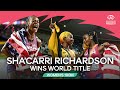 Sha Carri Richardson Blazes To 100m Gold World Athletics Championships Budapest 23
