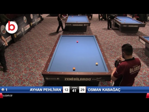 AYHAN PEHLİVAN & OSMAN KABAĞAÇ Bilardo Maçı - 2019 TÜRKİYE KUPASI 1. ETAP ERKEKLER-2.TUR