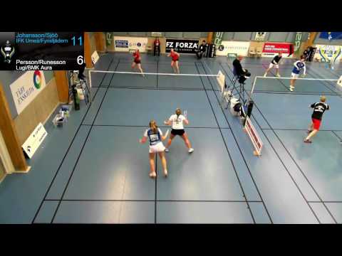 Senior SM Badminton 2017 - Åttondelsfinal - Persson/Runesson vs Johansson/Sjöö