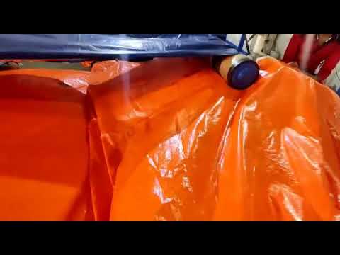 Orange eco friendly waterproof tarpaulin, thickness: 6 mm