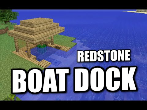 Skippy 6 Gaming - Minecraft PS4 -  REDSTONE BOAT DOCK - Tutorial ( PS3 / XBOX / WII / PE )