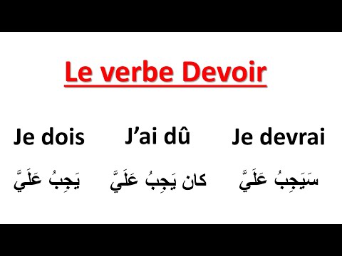 Conjugaison-- Le Verbe Devoir Au Présent, Au Passé Composé Et Au Futur-- تعلم الفرنسية