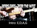 James Gang [with Tommy Bolin] : "Ride the Wind" rhythm guitar cover, with chord notation