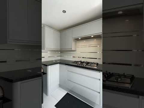 Modern l-shape aluminium kitchen cabinets