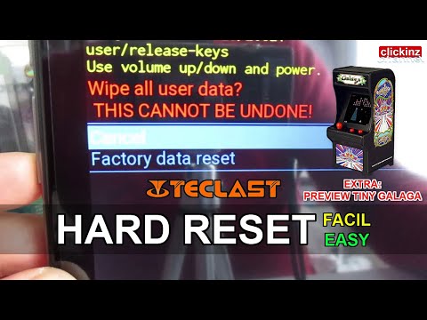 Resetear TECLAST P20HD Tablet Hard Reset Factory Data Formatear Patron Unlock Pin 🔧 Tiny Arcade 2021