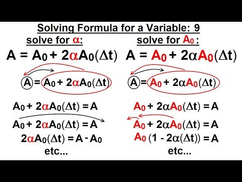 Algebra Ch 3 Formula Inequalities Absolute Value 1 of 38 Solving Formula for a Variable 1
