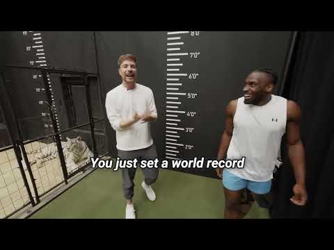 Darius Defies Gravity New Vertical Jump Record Set!#mrbeast #mrbeastshorts