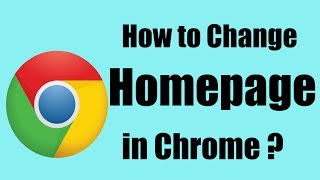How to change Homepage in google Chrome