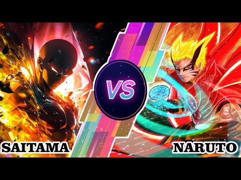 One Punch Man vs Naruto (Saitama vs Naruto Uzumaki Baryon Mode)