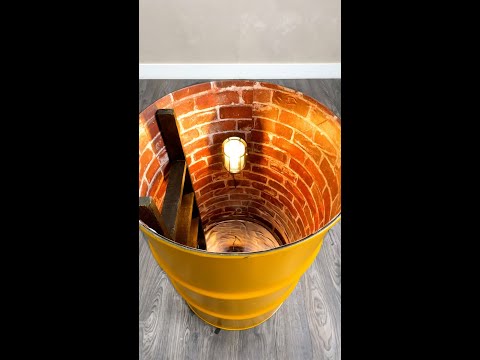 From barrel to infinity table 😮 DIY Simple Side Table! #shorts