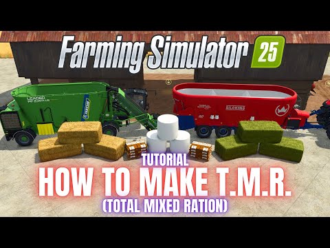 HOW TO MAKE TMR (TOTAL MIXED RATION) - TUTORIAL - Farming Simulator 25
