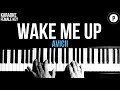 Avicii - Wake Me Up Karaoke Slower Acoustic Piano Instrumental Cover Lyrics FEMALE / HIGHER KEY