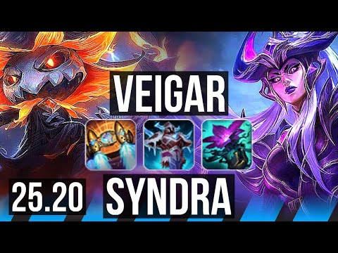 VEIGAR vs SYNDRA (MID) | Comeback, Legendary | EUW Master | 25.20