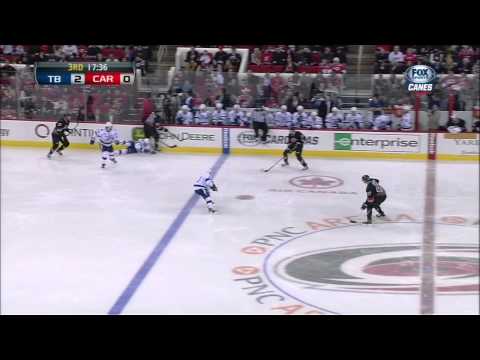 Benoit Pouliot goal 2-0 Feb 23 2013 Tampa Bay Lightning vs Carolina Hurricanes NHL Hockey