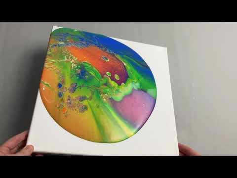 (21) RAINBOW Pour ~ Acrylic Pour Painting ~ Rainbow Flip Cup