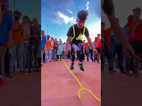 skipper doing a stunt in the pulic.#shorts