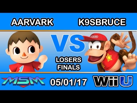 MSM 95 - BSD | Aarvark (Villager) Vs. MF LH | K9sbruce (Diddy Kong) Losers Finals - Smash Wii U