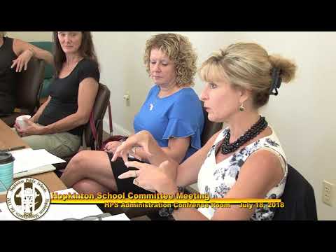 School Committee Meeting: July 18, 2018