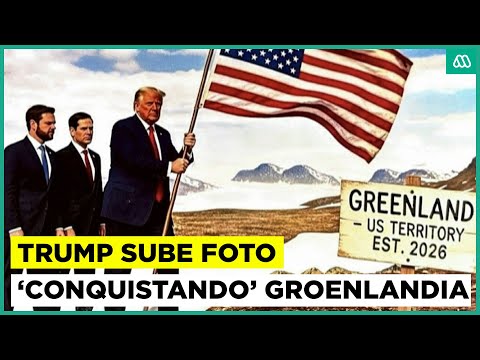 Donald Trump celebra primer año al mando de EEUU con provocadora imagen 'conquistando' Groenlandia