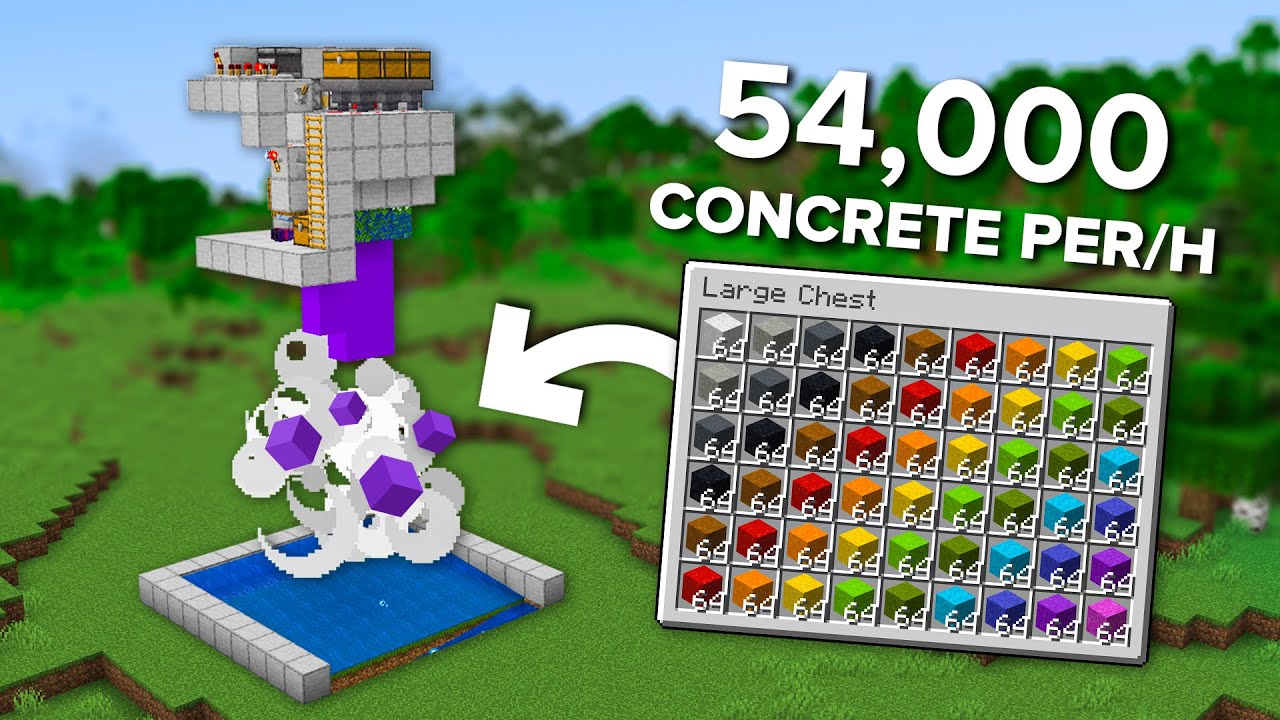 Minecraft 1.21+ EASY Fully Automatic Concrete Maker